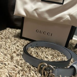 Thin Gucci Belt with Double G buckle